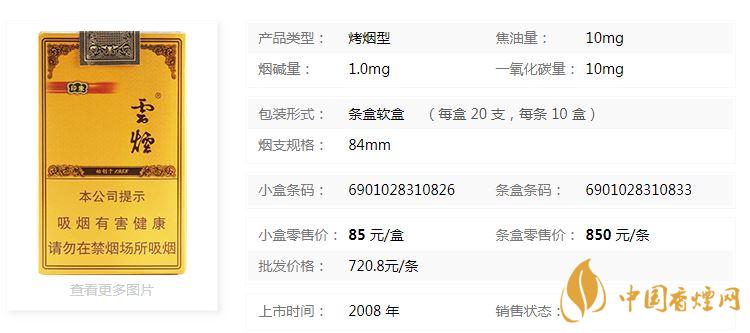 云煙軟禮印象小盒多少錢一包？云煙軟禮印象小盒價(jià)格2020
