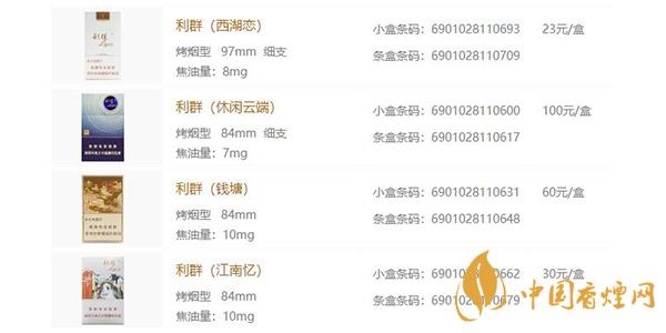 利群香煙多少錢一包 利群香煙有多少種類